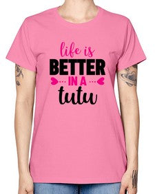 Life is better in a tutu 153# - ballet -  Missy T-Shirt
