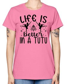 Life is better in a tutu 156# - ballet -  Missy T-Shirt