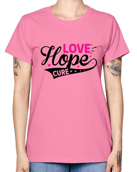 Love Hope Cure 14# - breast cancer -  Missy T-Shirt