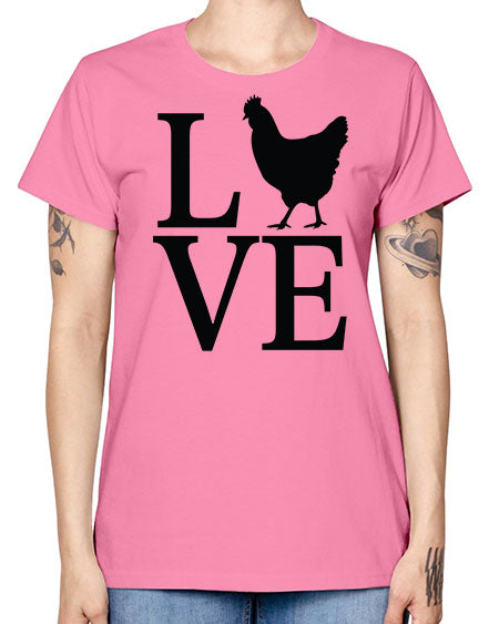 Love - chicken -  Missy T-Shirt