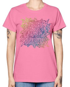 Mandala Teach Love Inspire Rainbow Glitter 762# - mandala -  Missy T-Shirt