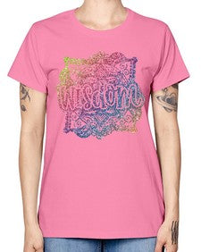 Mandala Wisdom Rainbow Glitter 764# - mandala -  Missy T-Shirt