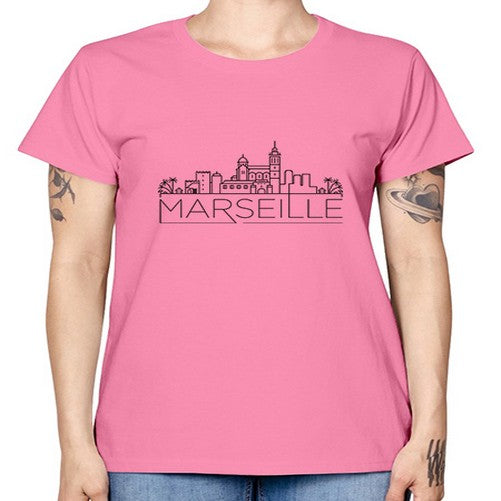 Marseille Minimal Skyline 1238# - cities -  Missy T-Shirt