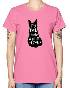 My Cat Thinks Im Cool Style 101# - cats -  Missy T-Shirt