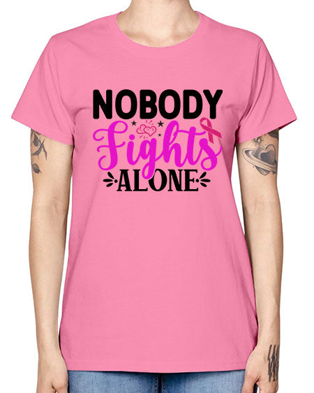 Nobody Fights Alone 12# - breast cancer -  Missy T-Shirt