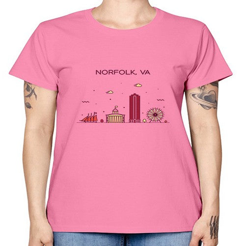 NorfolkVA 1496# - cities -  Missy T-Shirt