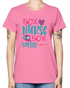 Percent Nurse Percent Coffee Style 1306# - nurse -  Missy T-Shirt