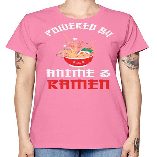 Powered by Anime amp Ramen 275# - anime -  Missy T-Shirt