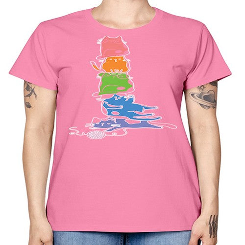 Pride Kawaii Cats Pile Cute Anime 277# - anime -  Missy T-Shirt