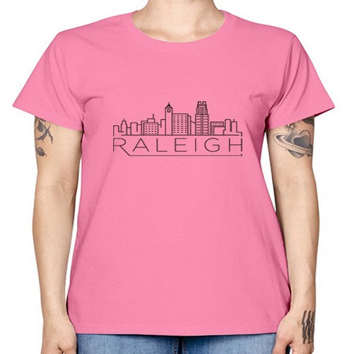 Raleigh Minimal Skyline 1707# - cities -  Missy T-Shirt
