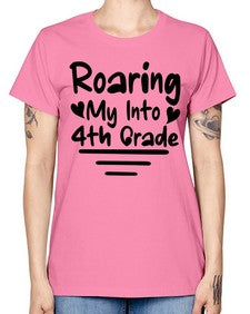Roaring My Into fourth Grade 760# - fourth grade -  Missy T-Shirt