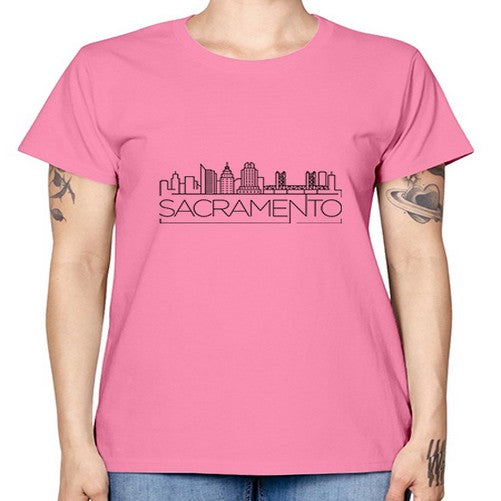 Sacramento Minimal Skyline 1760# - cities -  Missy T-Shirt