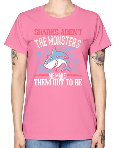 Sharks aren’t the monsters we make them out to be Style 24# - shark-fish -  Missy T-Shirt