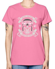 Skull Soldier Time Is Over 1065# - skull and bones -  Missy T-Shirt