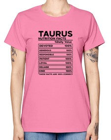 Taurus Nutrition Facts 490# - taurus -  Missy T-Shirt