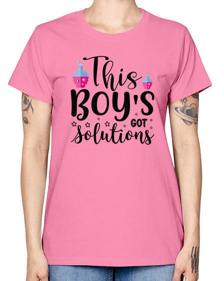 This Boy s Got Solutions 20# - general science -  Missy T-Shirt