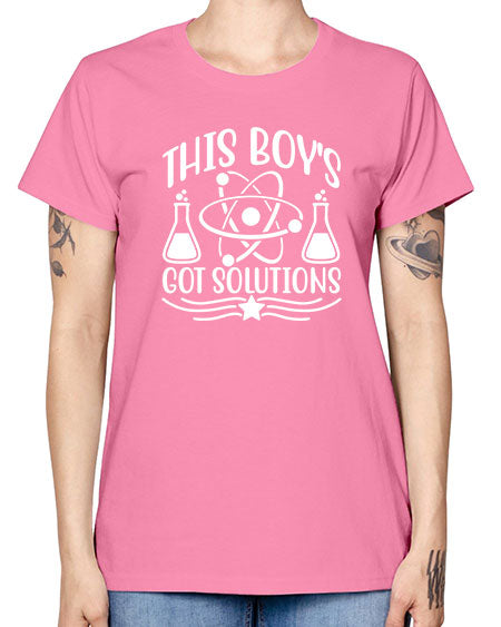 This Boy s Got Solutions 21# - general science -  Missy T-Shirt