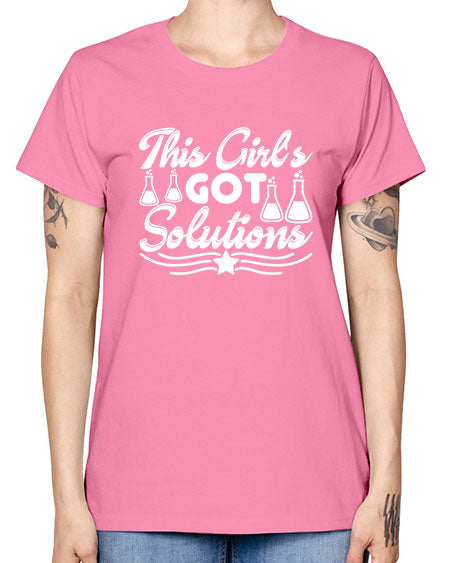This Girl s Got Solutions 18# - general science -  Missy T-Shirt