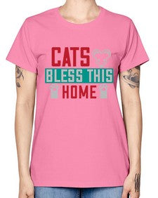 cats bless this home Style 36# - cats -  Missy T-Shirt