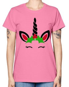 christmas unicorn 81# - unicorn -  Missy T-Shirt