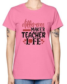 difference maker teacher life Style 120# - teacher -  Missy T-Shirt