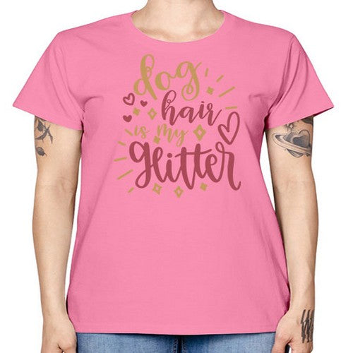 dog hauir is my glitter 81# - dogs -  Missy T-Shirt