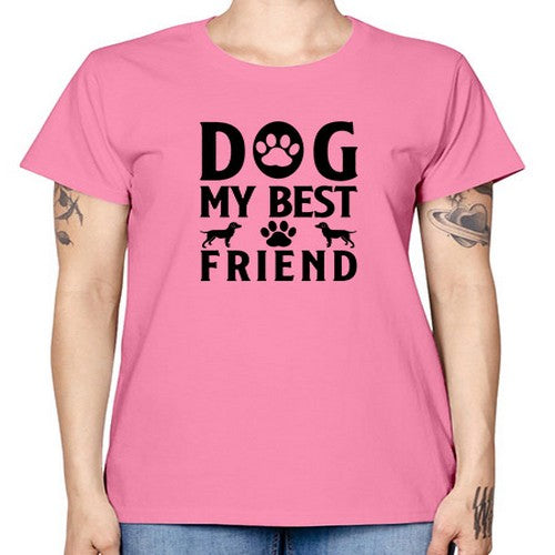 dog my best friend 88# - dogs -  Missy T-Shirt