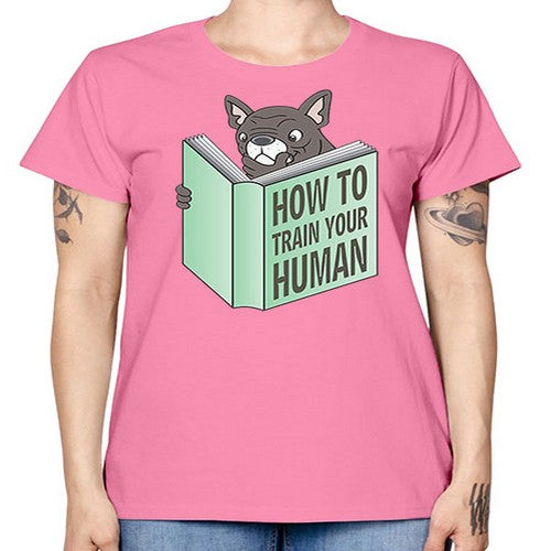 dog reading funny book shirt 91# - dogs -  Missy T-Shirt