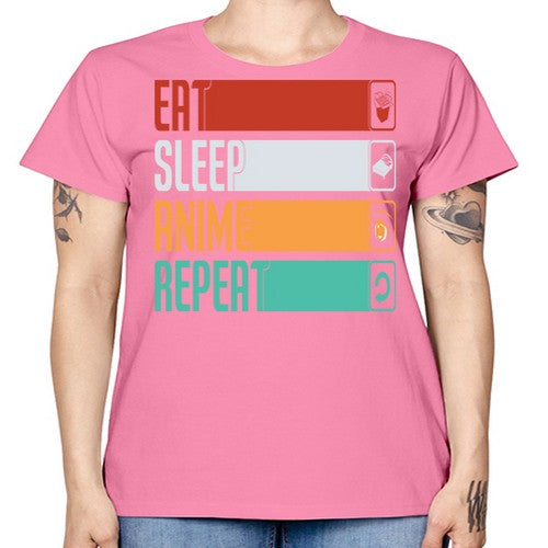 eat sleep anime repeat225# - anime -  Missy T-Shirt