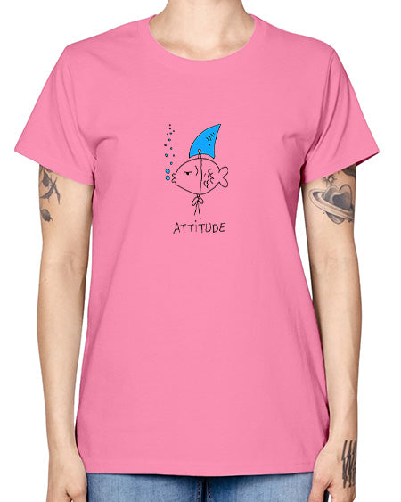 fish shark attitude 93# - shark-fish -  Missy T-Shirt