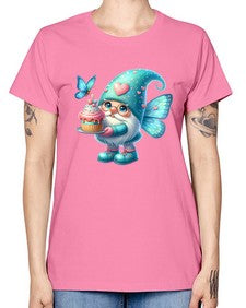 gnome with butterfly 20# - gnome -  Missy T-Shirt