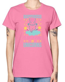 happiness is believing in unicorns 163# - unicorn -  Missy T-Shirt