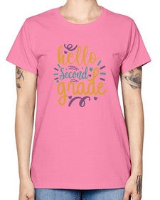 hello second grade 321# - second grade -  Missy T-Shirt