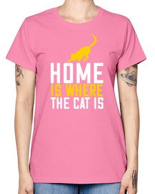 home is where the cat is Style 49# - cats -  Missy T-Shirt