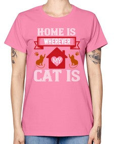 home is wherwever my cat is Style 51# - cats -  Missy T-Shirt
