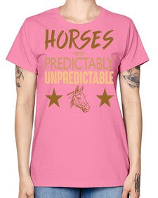horses are unpredictable - horse -  Missy T-Shirt