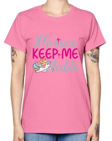 horses keep me stable 170# - unicorn -  Missy T-Shirt