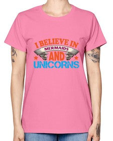 i believe in mermaids and unicorns 173# - unicorn -  Missy T-Shirt