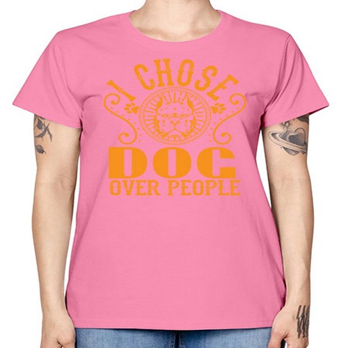 i chose dog over peole 160# - dogs -  Missy T-Shirt