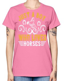 just a boy who loves horses Style 32# - horse -  Missy T-Shirt