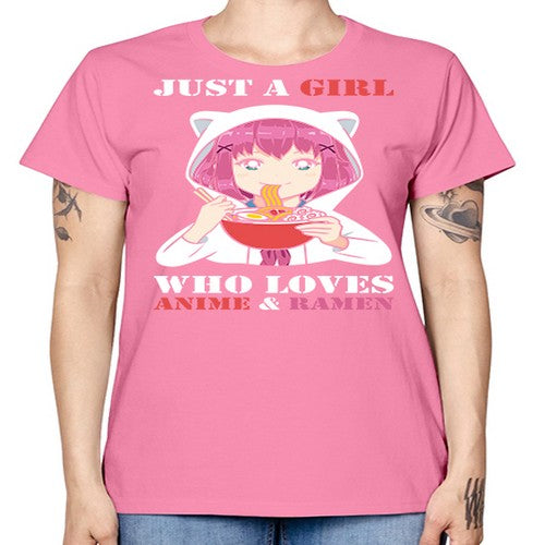 just a girl who loves anime and ramen258# - anime -  Missy T-Shirt