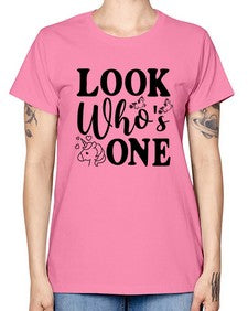 look whos one 262# - unicorn -  Missy T-Shirt