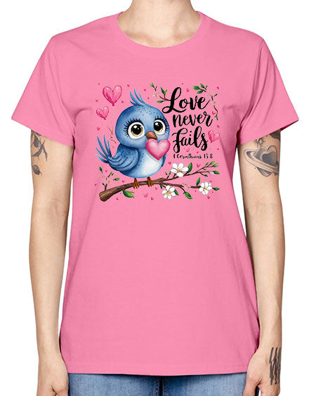 love never fails 63# - birds -  Missy T-Shirt