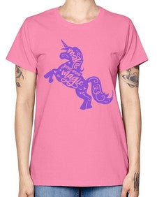 make your own magic colored 283# - unicorn -  Missy T-Shirt
