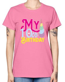 my 10th birthday 251# - unicorn -  Missy T-Shirt