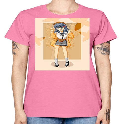 of beautiful girl with jacket 132# - anime -  Missy T-Shirt
