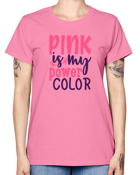 pink is my power color Style 5# - breast cancer -  Missy T-Shirt