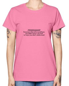 programmer some one who solves problems 2# - computer -  Missy T-Shirt