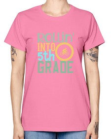 rollin into fifth grade 775# - fifth grade -  Missy T-Shirt