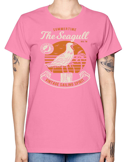 seagul bird 69# - birds -  Missy T-Shirt